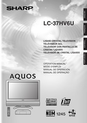 Sharp Aquos LC-37HV6U Mode D'emploi