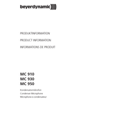 Beyerdynamic MC 910 Mode D'emploi