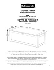 Rubbermaid 1Q07 Instructions D'assemblage