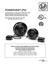 S&P POWERVENT PV-250X Instructions De Montage