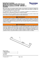 Triumph A9618077 Instructions De Montage