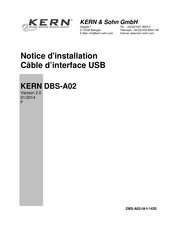KERN and SOHN DBS-A02 Notice D'installation
