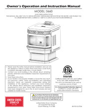 United States Stove 5660 Manuel D'instructions