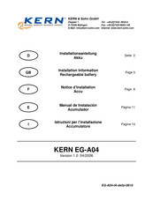 KERN EG-A04 Notice D'installation