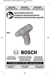 Bosch PS31 Consignes De Fonctionnement/Sécurité