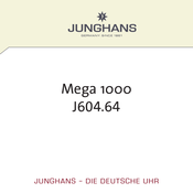 Junghans Mega 1000 Mode D'emploi