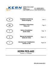 KERN PES-A02 Notice D'installation