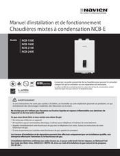 Navien NCB-240E Manuel D'installation Et De Fonctionnement