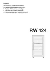 Gaggenau RW 424 Notice D'utilisation Et De Montage