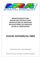 MRA GSF650S/SA 2009 Instructions De Montage