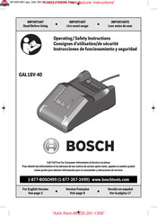 Bosch GAL18V-40 Mode D'emploi