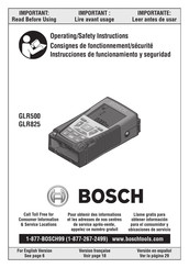 Bosch GLR500 Mode D'emploi