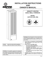Empire Heating Systems GWT-50-3 SG Instructions Pour L'installation