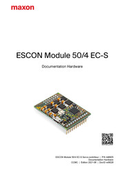 Maxon ESCON 50/4 EC-S Mode D'emploi