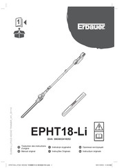 Erbauer EPHT18-Li Traduction Des Instructions D'origine