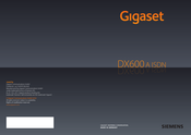 Gigaset DX600A RNIS Manuel D'utilisation