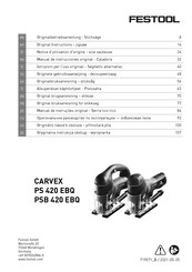 Festool CARVEX PSB 420 EBQ Notice D'utilisation