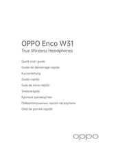 Oppo Enco W31 Guide De Démarrage Rapide