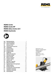 REMS Akku-Cento 22 V Notice D'utilisation