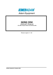 Adam Equipment CRW-3 Mode D'emploi