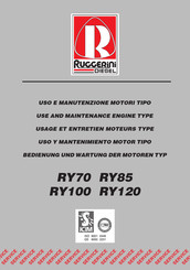 Ruggerini RY85 Usage Et Entretien