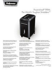 Fellowes Powershred 99Ms Manuel