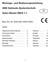 ABB GHQ 600 7059 P0001 Mode D'emploi