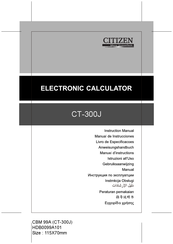 Citizen CT-300J Manuel D'instructions