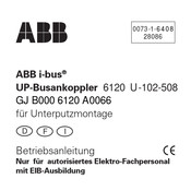 ABB i-bus 6120 U 102-508 Mode D'emploi