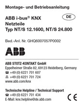 ABB NT/S 12.1600 Mode D'emploi