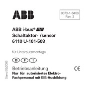 ABB i-bus 6110 U-101-508 Mode D'emploi