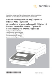 Sartorius Option L9 Notice D'installation