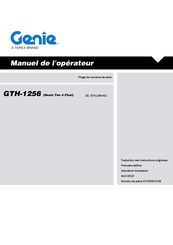 Terex Genie GTH-1256 Manuel De L'opérateur