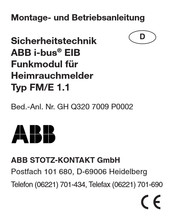 ABB GH Q320 7009 P0002 Mode D'emploi