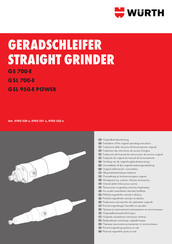 Würth GSL 700-E Traduction Des Instructions De Service D'origine