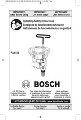 Bosch RA1165 Mode D'emploi