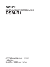 Sony DSM-R1 Mode D'emploi