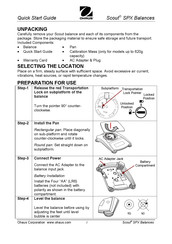 OHAUS Scout SPX6201 Guide De Démarrage Rapide