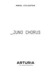 Arturia JUNO CHORUS Manuel Utilisateur