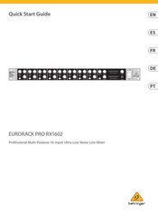 Behringer EURORACK PRO RX1602 Mode D'emploi