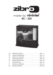 Toyotomi zibro RC-320 Manuel D'utilisation