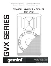 Gemini GVX Série Manuel D'instructions