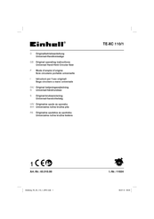 EINHELL TE-XC 110/1 Mode D'emploi D'origine