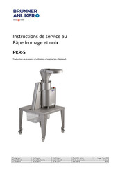 Brunner Anliker PKR-S Instructions De Service