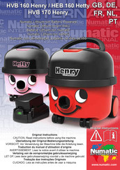 Numatic HEB 160 Hetty Traduction Du Manuel D'utilisation D'origine