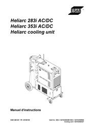 ESAB Heliarc 353i AC/DC Manuel D'instructions
