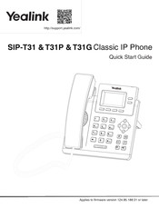 Yealink SIP-T31 Guide De Démarrage Rapide