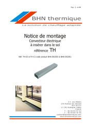 BHN Thermique THC1 Notice De Montage