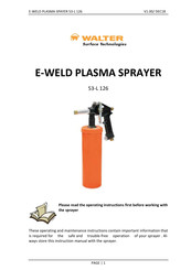 Walter E-WELD PLASMA 53-L 126 Instructions D'utilisation Et De Maintenance