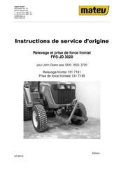 matev FPS-JD 3020 Traduction Des Instructions De Service D'origine